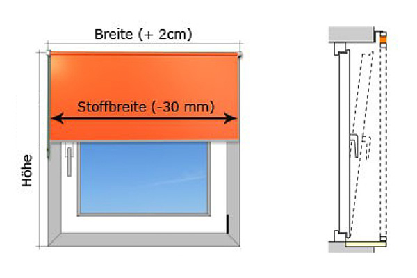 Rollo zum Klemmen nach Maß » VENDECO™